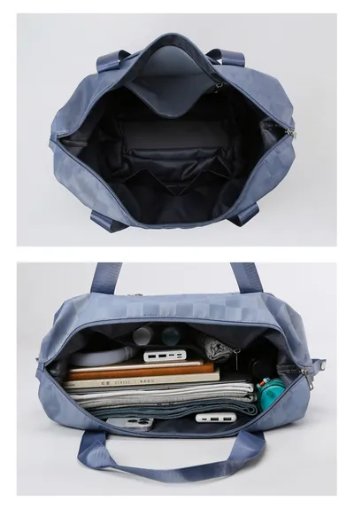 Large Capacity Travel Bags Dry Wet Separation Expansion Double Layer Luggage Totes Women