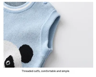 Autumn And Winter New Boys' Knitted Vest Pure Cotton