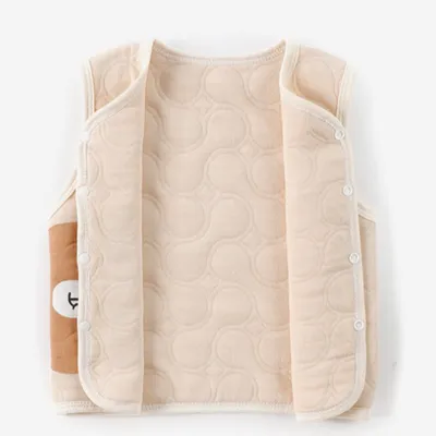 Baby Spring And Autumn Three-layer Quilted Thickening Vest