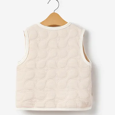 Baby Spring And Autumn Three-layer Quilted Thickening Vest