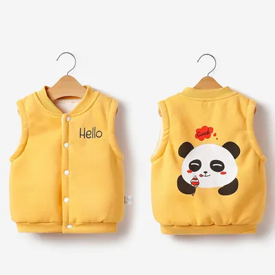 Children's Vest Spring Autumn And Winter Outer Wear Thick Waistcoat Baby Vest