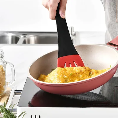 3 In 1 Frying Spatula Clip Silicone Food Clip Frying Steak Pancakes Shovel Slotted Turners Kitchen Tools Cooking Utensils Kitchen Gadgets