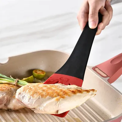 3 In 1 Frying Spatula Clip Silicone Food Clip Frying Steak Pancakes Shovel Slotted Turners Kitchen Tools Cooking Utensils Kitchen Gadgets
