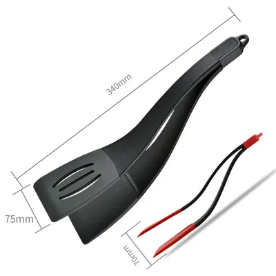 3 In 1 Frying Spatula Clip Silicone Food Clip Frying Steak Pancakes Shovel Slotted Turners Kitchen Tools Cooking Utensils Kitchen Gadgets