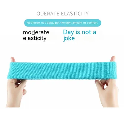 Sports Anti Sweat Band With Elastic Solid Color Widening