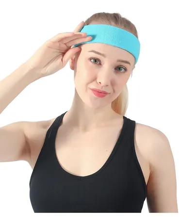 Sports Anti Sweat Band With Elastic Solid Color Widening