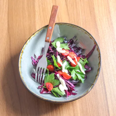 75 Inch Crackle Glaze Meal Bowl Profiled Salad Bowl