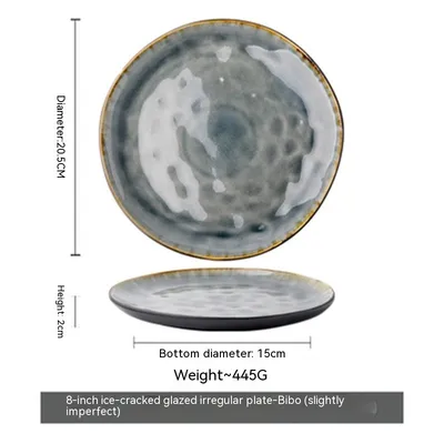 75 Inch Crackle Glaze Meal Bowl Profiled Salad Bowl
