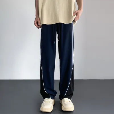Fashion Personality Striped Casual Pants Men