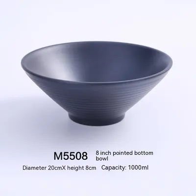 A5 Melamine Dinnerware Black Noodle Bowl