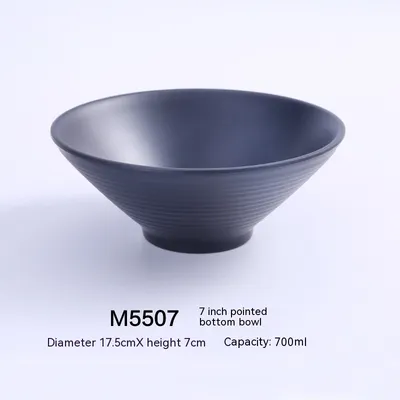 A5 Melamine Dinnerware Black Noodle Bowl