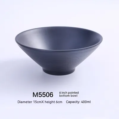 A5 Melamine Dinnerware Black Noodle Bowl