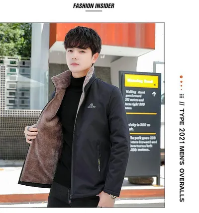Fashion Casual Loose Jacket Fleece-lined Thickened