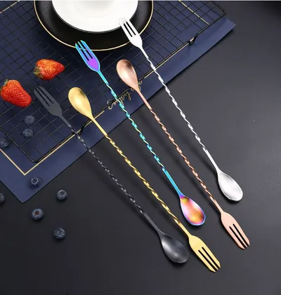 304 Stainless Steel Long Handle Cocktail Stirring Spoon