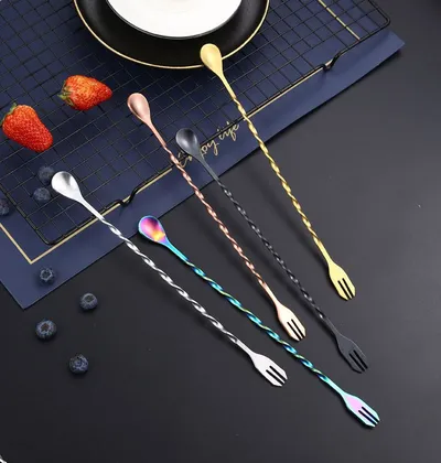 304 Stainless Steel Long Handle Cocktail Stirring Spoon