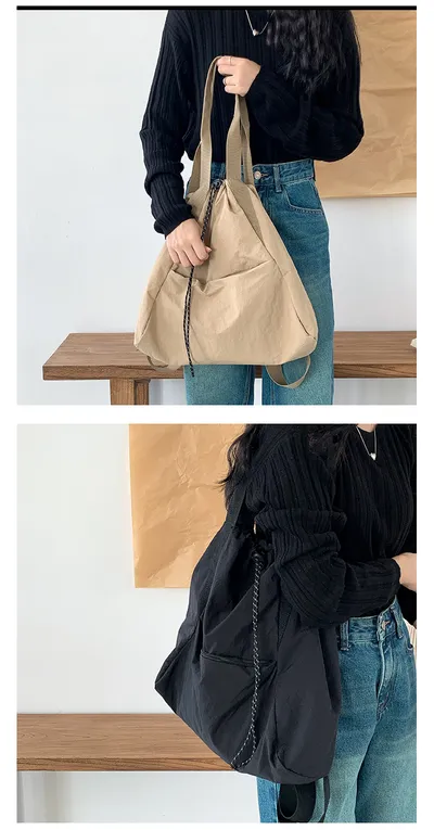 Women's Casual Korean Version Drawstring Tote Bag