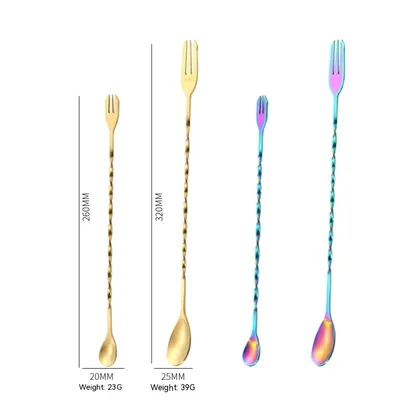 304 Stainless Steel Long Handle Cocktail Stirring Spoon