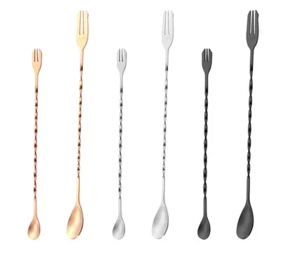 304 Stainless Steel Long Handle Cocktail Stirring Spoon