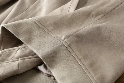Men's Suede Autumn Solid Color Casual Baseball Collar Jacket Jacket