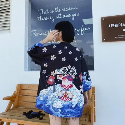 Chinese Style Literary Cat Pattern Sun Protection Clothing Loose Cardigan