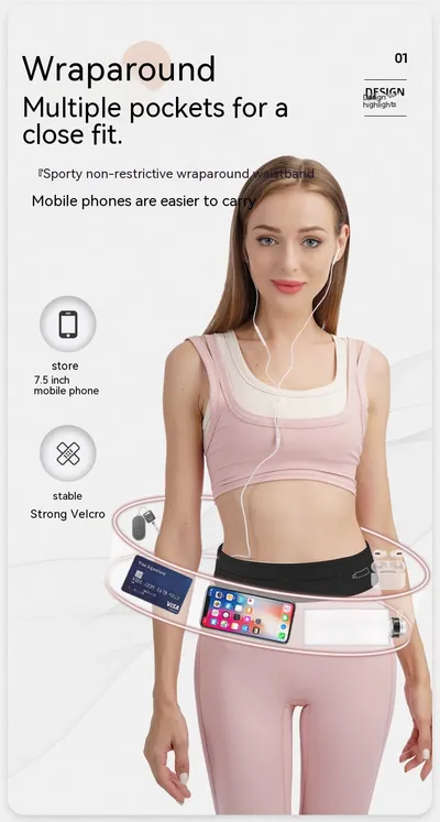 Invisible Multifunctional Running Mobile Phone Bag Waist Bag