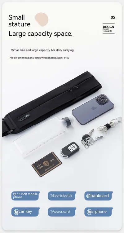 Invisible Multifunctional Running Mobile Phone Bag Waist Bag