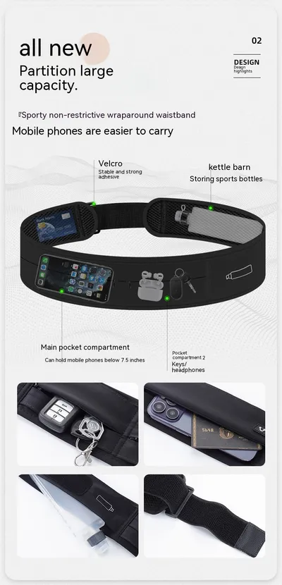 Invisible Multifunctional Running Mobile Phone Bag Waist Bag