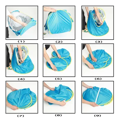 Baby Beach Tent Kids Outdoor Camping Easy Fold Up Waterproof  Up Sun Awning Tent UV-protecting