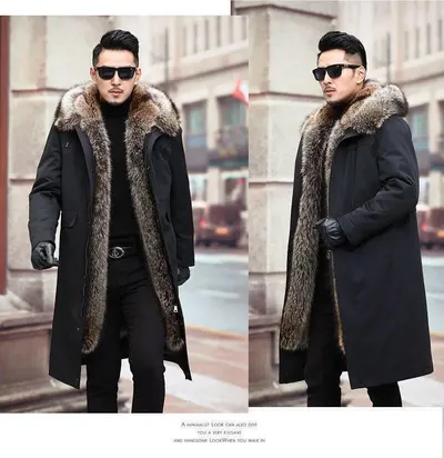 Extra heavy sable coat for men