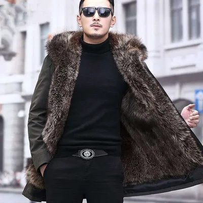 Extra heavy sable coat for men