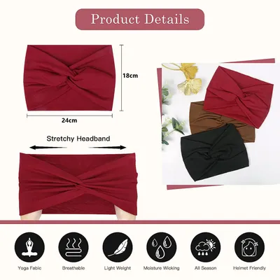 Fashion Women's Wide-brimmed Stretch Fabric Craft Cross Hair Band