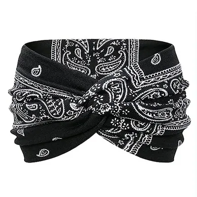 Fashion Women's Wide-brimmed Stretch Fabric Craft Cross Hair Band