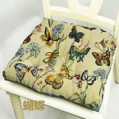 American Jacquard Dining Chair Thickened Cushion