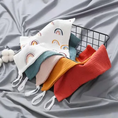 5-piece Baby Towel Plain Cotton Face Towel
