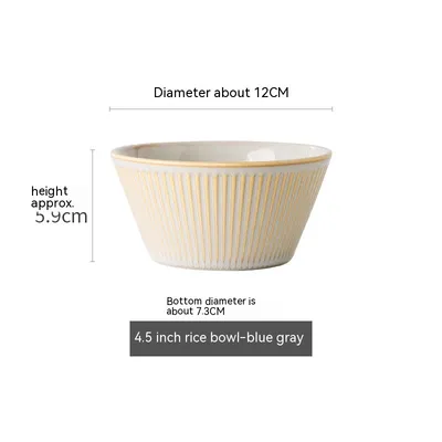 Minimalist Creative Household Ceramic Rice Bowl