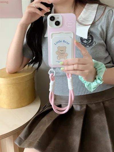 Card Holder Lanyard Phone Case Cartoon
