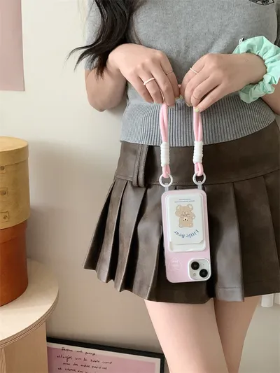 Card Holder Lanyard Phone Case Cartoon