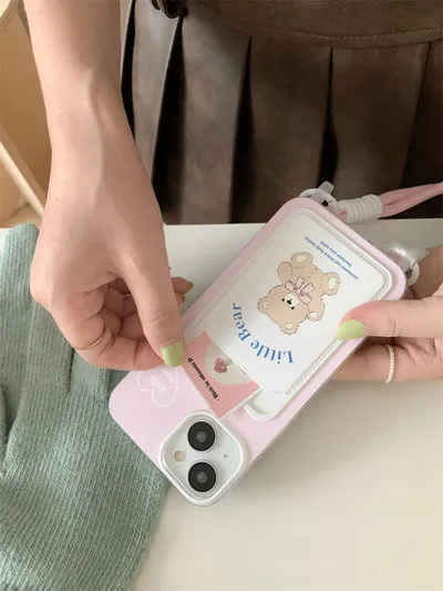 Card Holder Lanyard Phone Case Cartoon