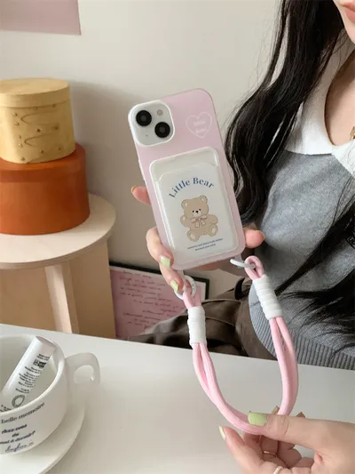 Card Holder Lanyard Phone Case Cartoon