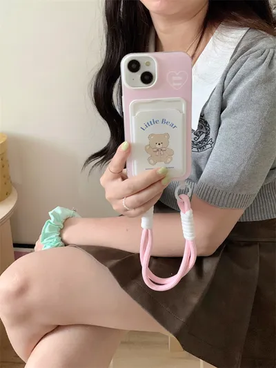 Card Holder Lanyard Phone Case Cartoon