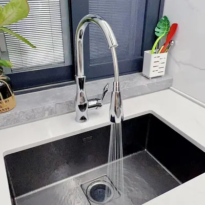 French Retro Pull Faucet Copper Classical Faucet Kitchen Sink Vegetable Basin Creative Hot And Cold Water Head
