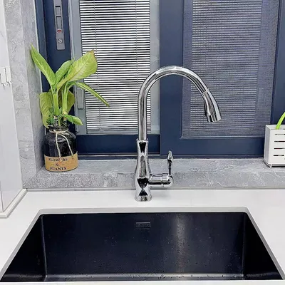 French Retro Pull Faucet Copper Classical Faucet Kitchen Sink Vegetable Basin Creative Hot And Cold Water Head