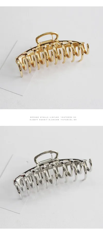 Simple  Claw Large Shark Clip Metal Hair Headdress