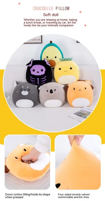 Soft Cartoon Cute Animal Plush Pillow