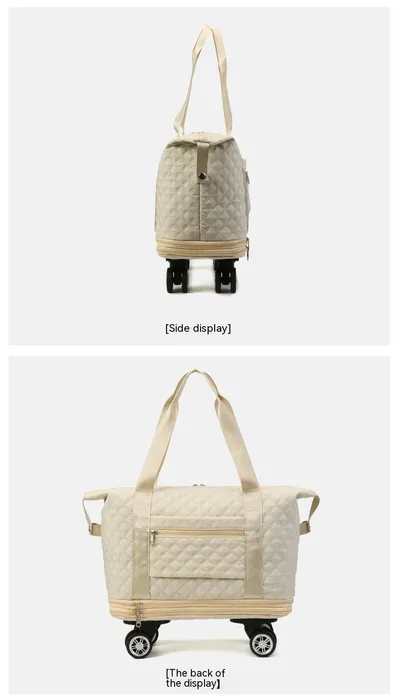Universal Wheel Rhombus Travel Bag Lightweight Dry Wet Separation Large Capacity Fitness Yoga Bag