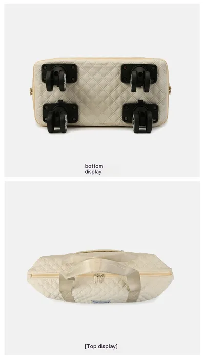 Universal Wheel Rhombus Travel Bag Lightweight Dry Wet Separation Large Capacity Fitness Yoga Bag