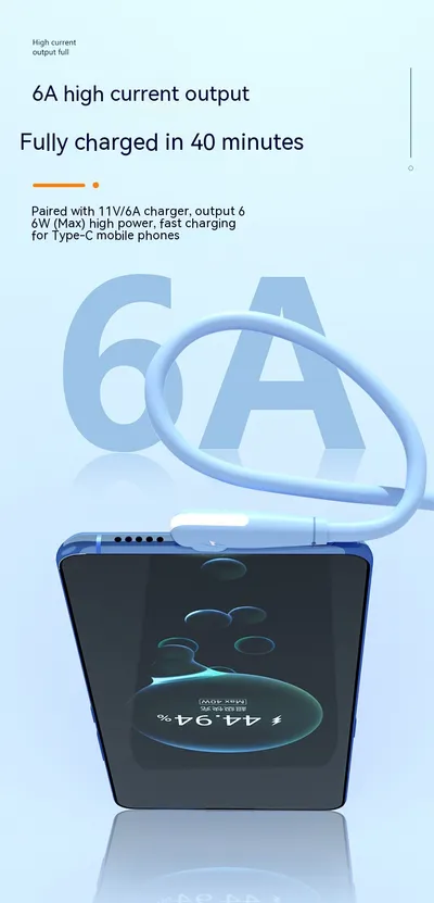 6A Super Fast Charge One-to-three Elbow Data Cable