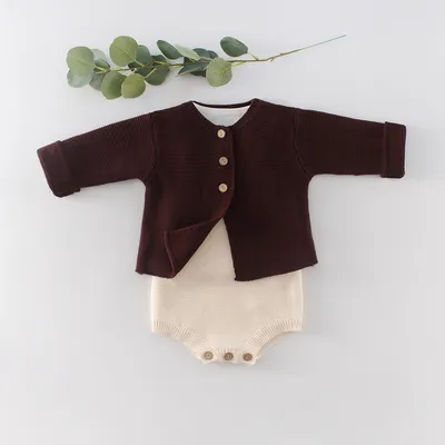 Infant Boys And Girls Baby Knitted Coat