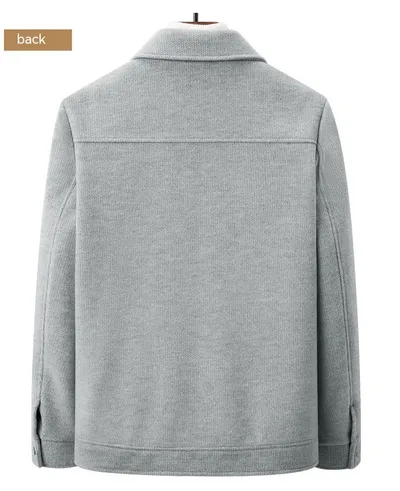 Men's Casual Autumn Lapel Woolen Jacket