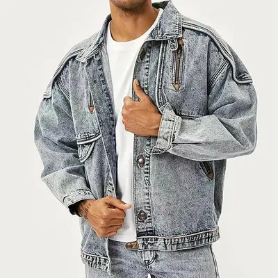 Men's Fashion Personality Multi-pocket Workwear Coat